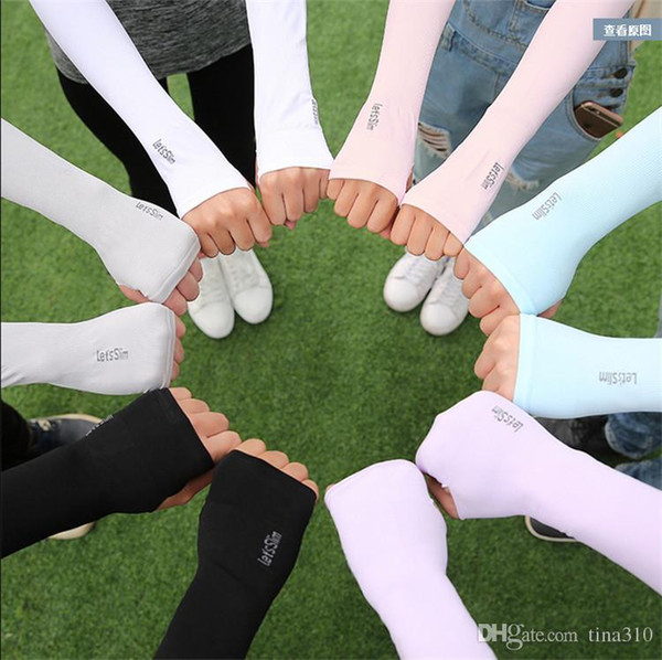 New Korea High quality Sunscreen artifact summer outdoor cycling Ice sleeve ultraviolet-proof thin long gloves IA691