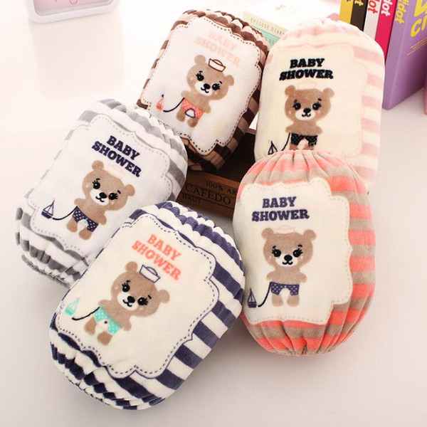 Brand new Hot Cartoon New Striped Bear Velvet Child Anti - Pollution Cuff PS016 Protective Sleeves mix order as your needs