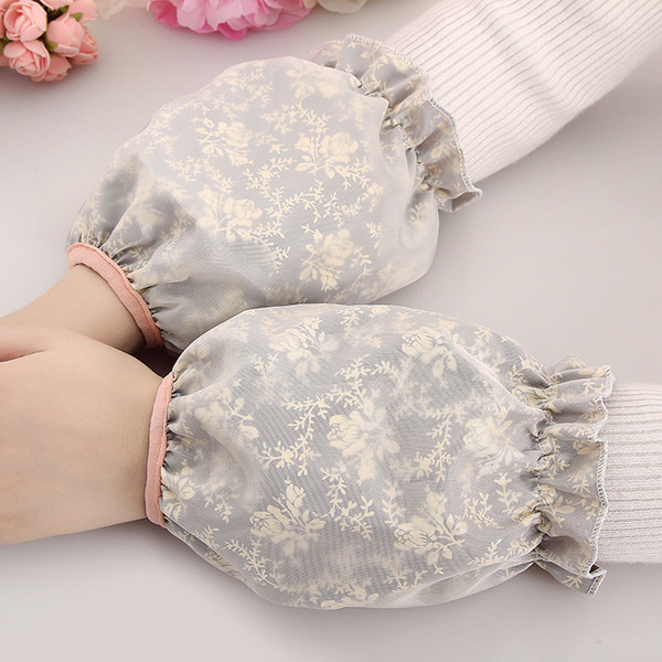 Floret Double Lace Protective Sleeves Double Bronzing Short Flower Wholesale Home Furnishing Double Anti Waterproof Sleeves Cuff