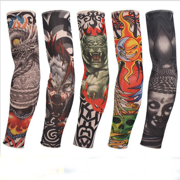 3D Print Tattoo Unisex Outdoor Sports Cycling Arm Warmers Cycling Arm Sleeve Bike Bicycle Cycling Oversleeve Basketball Arm Covers For Sunsc