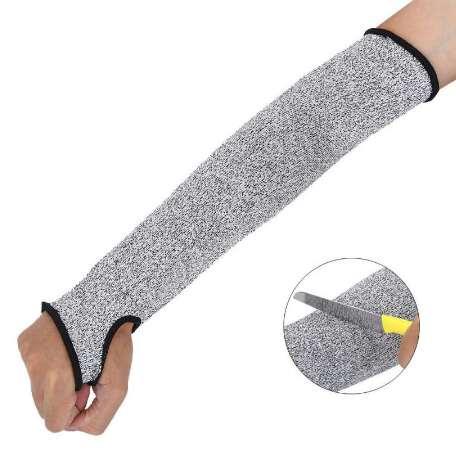 1 Pair Level 5 Cut Resistant Arm Guard Unisex Self-defense Protective Gear Workplace Safety Protection Anti-cutting Sleeve