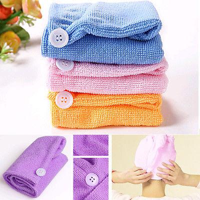 Microfiber Magic Hair Dry Drying Turban Wrap Towel Hat Cap Quick Dry Dryer Bath make up towel