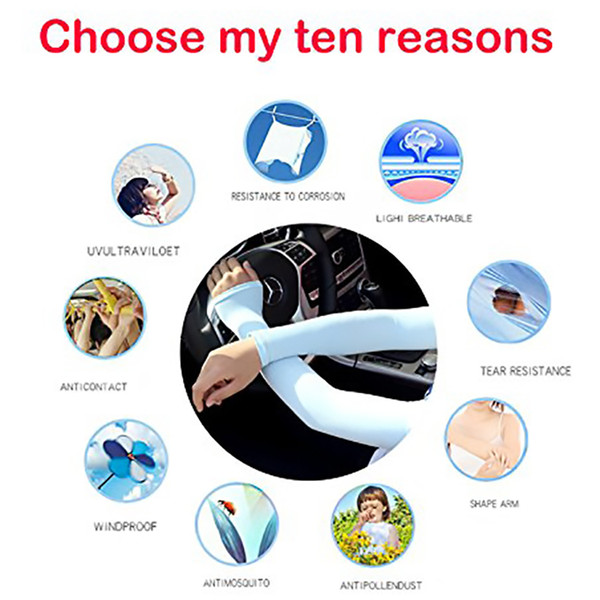 Gardening Labor Anti UV Cooling Arm Sleeves Outdoor Sun Protection Elasticity Sleevelets Outdoior Sports Stretch