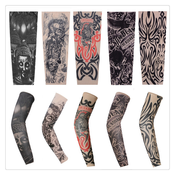 1PCS Sport Arm Sleeve Skin Protection Cover Tattoo Team Elastic Armband Arm Tattoo Sleeves Sunscreen Wholesale