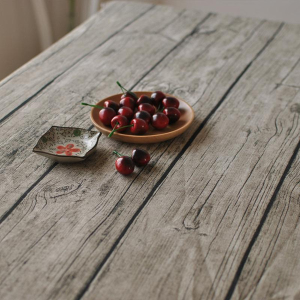 BZ310 Vintage table cloth cotton cloth simulation wood grain coffee table Bugaboo background bark cloth table