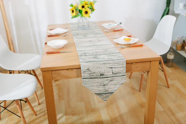 Handmade Tree Bark Cotton Linen Table Runner New Home Kitchen Decor Dinner Table Top Cover Wedding Evening Party Tablecloth
