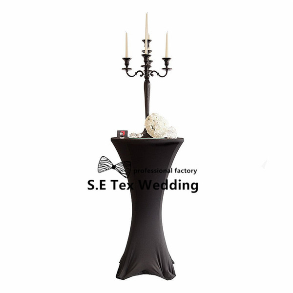 Cheap Price Cocktail Table Cover \ Lycra Spandex Table Cloth For Wedding Event Decoration