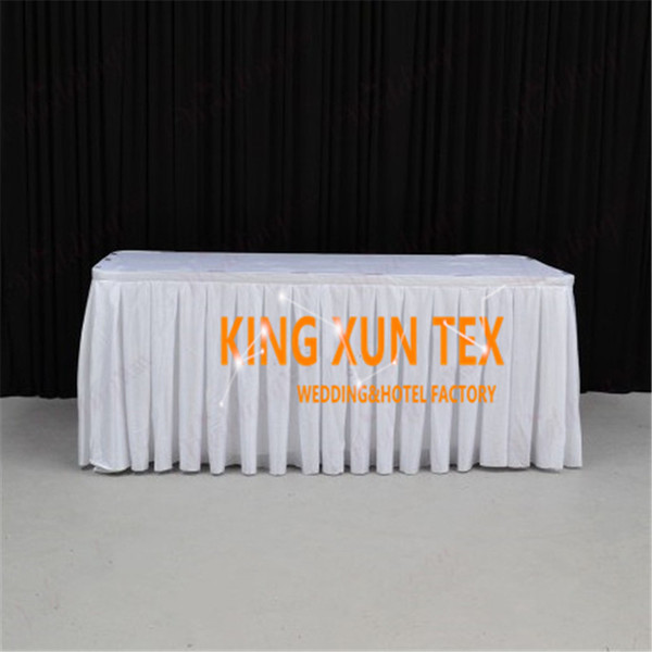 Good Looking Satin Table Skirt \ Table Cloth Skirting For Wedding And Event Decoration Free To Door Shipping