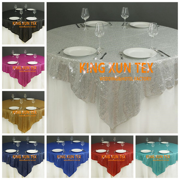 Cheap Factory Price Sequin Table Overlay \ Cheap Sequin Wedding Table Cloth For Party And Event Decoration Free Shipping