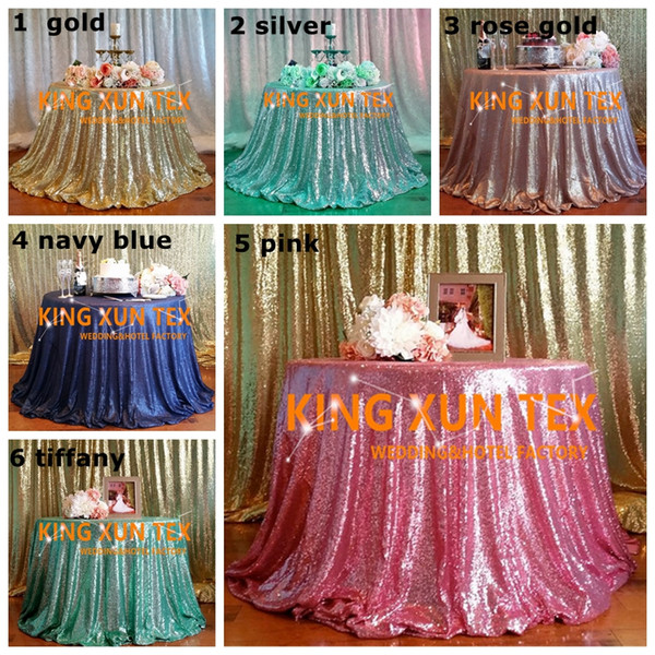 5pcs Lot Sequin Table Cloth \ Cheap Wedding Tablecloth For Wedding And Event Decoration Free To Door Shipping