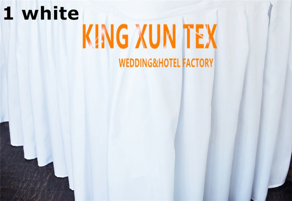 100% Polyester Table Skirt \ Table Cloth Skirting For Wedding And Event Decoration Free to Door Shipping