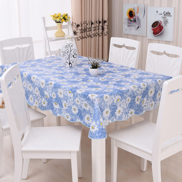 2017 new fashion PEVA round tablecloth oilproof easy to wipe waterproof cheap plastic toalha de mesa printed coffee toalhas de mesa