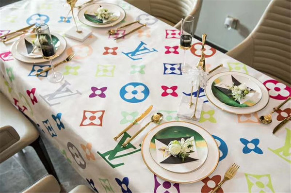 Luxury Design S + L Letter Tablecloth For Table Decorative Hot Sale 140*140cm - 140*200cm Rectangle Table Cloth