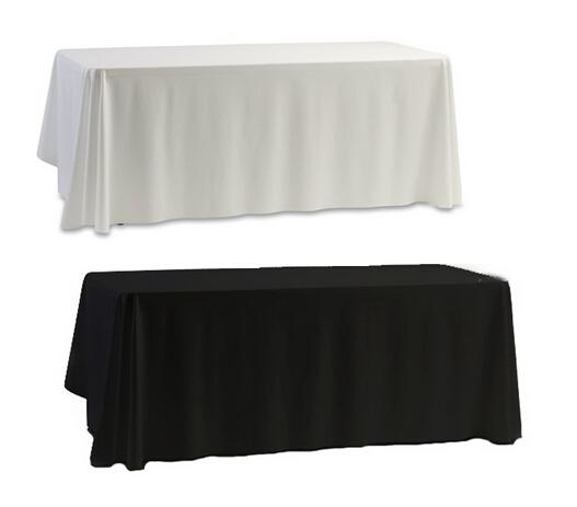 Wholesale White Black Table Cloth Table Cover for Banquet Wedding Party Decor 145x145cm