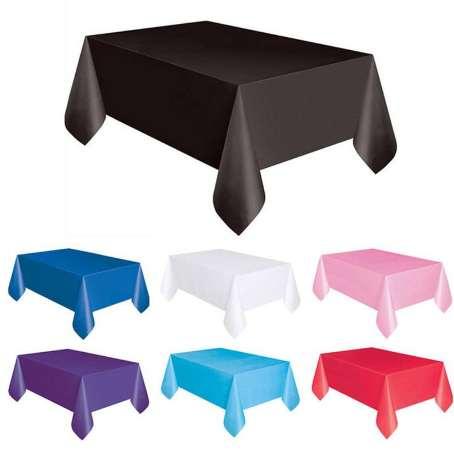 1PC 137*183cm Plastic Disposable Tablecloth Solid Color Wedding Birthday Party Table Cover Rectangle Desk Cloth Wipe Covers sale