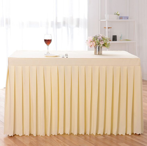 Table Cloth Solid Color Table Cover Table Skirt Wedding Party Meeting Decor Hotel Tables Cloth 140*60*75cm