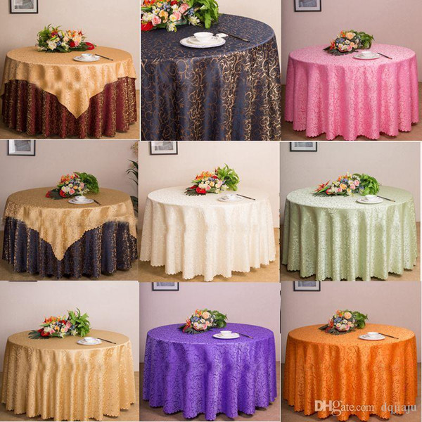 Table Cloth Table Cover Round For Banquet Wedding Party Decoration Hotel Tables Fabric Table Wedding Tablecloth Home Textile 12 Colors