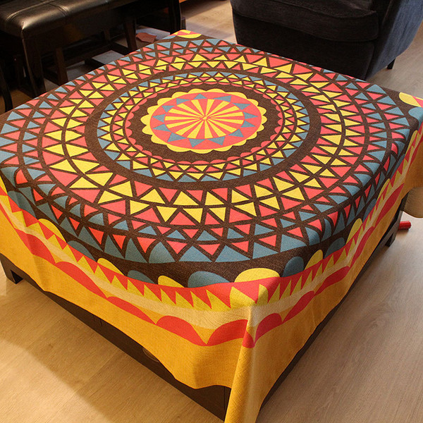 Free Shipping Dining Tablecloth Bohemia Fabric Tablecloth Round Tablecloth for Home Decoration