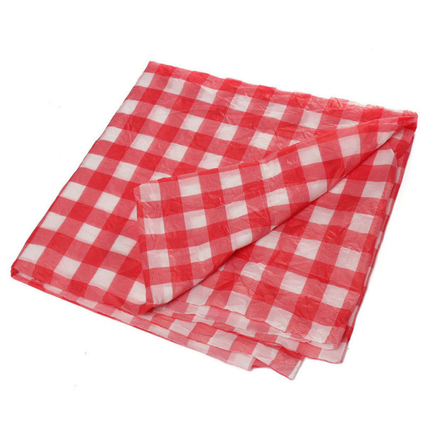 Disposable Tablecloths Dinner Table Cloths 135x270cm Red Plaid Disk Tablecloth for Birthday New Year Christmas Party Supplies