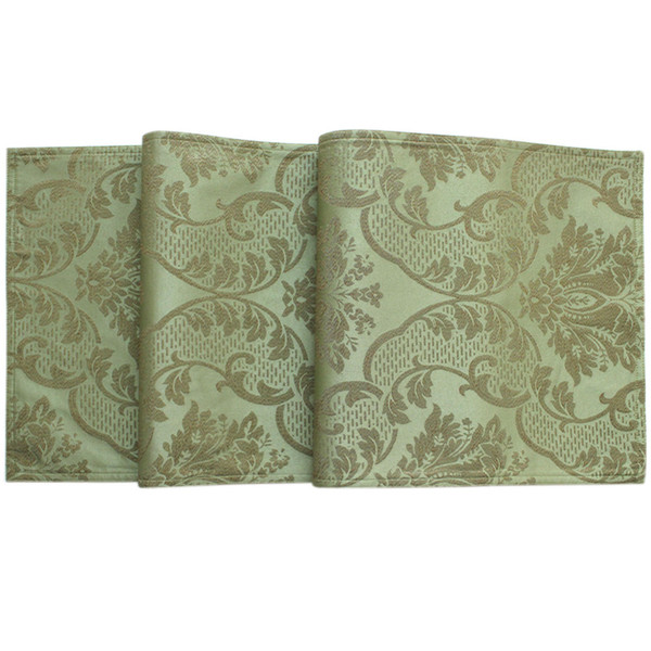 Free Shipping New Design Green Jacquard Table Runner 13