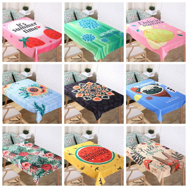 Table Cloth Waterproof Polyester Tablecloth Nordic Pattern Home Table Covers Rectangle Desk Cloth Wipe Covers 37 Designs Optional YW2861