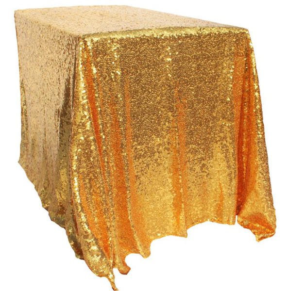 Table clothes wedding dining table cover cloth sequins PE square shape tablecloth 100% polyester table decor