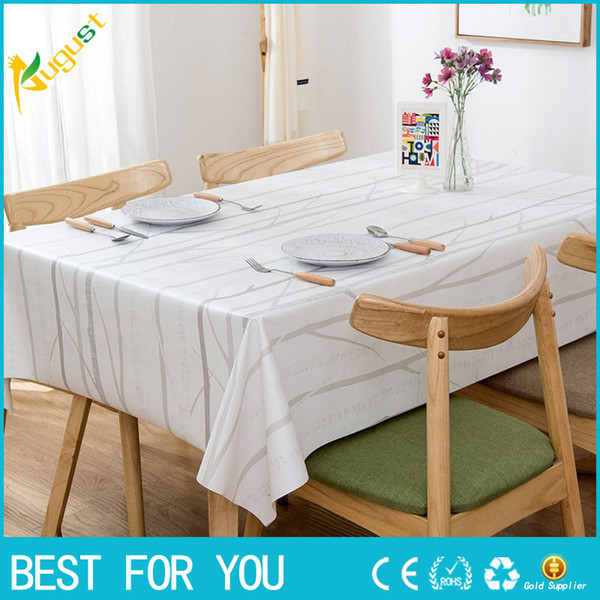 High Quality European Style PVC Waterproof & Oil Proof Tea Table Cloth Elegant Table Cover for Home Decoration