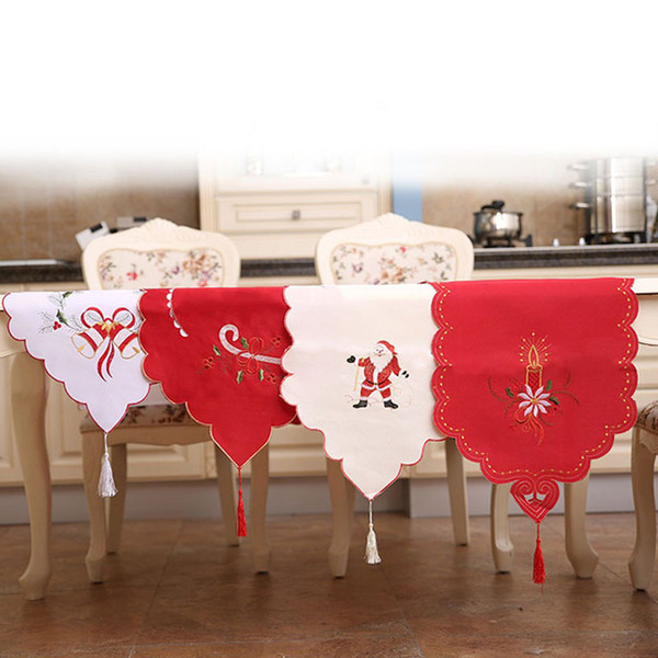 20pcs Satin Table Runner for Christmas Wedding Holiday Decor Favor Elegant Tablecloth 40*170cm Xmas Dinner Decoration ZA5152