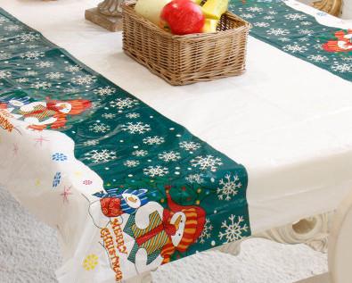 Disposable Tablecloth Merry Christmas decoration Tablecloth Rectangular Printed Tablecloth PVC Cartoon high quality 110*180cm table ornament