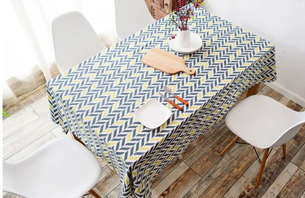 Rectangular Cotton Linen Japanese style Washable Tablecloth Vintage Rectangle Dinner Picnic Table Cloth Home Decoration