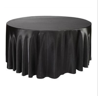 185*185cm Hotel Tablecloth Solid Round Satin Table Cloth For Christmas Wedding Party Hotel Restaurant Banquet Decor from Nantong Jiangsu