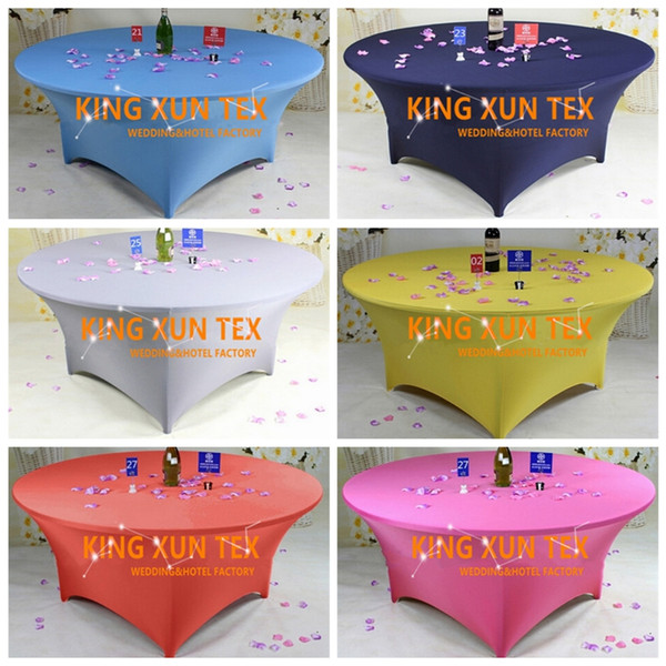 High Thick Round Lycra Spandex Table Cover \ Cheap Wedding Table Cloth For Event And Party Decoration