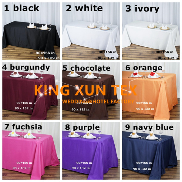 6ft Or 8ft Long Rectangular Polyester Table Cloth Cheap Tablecloth For Wedding Event Decoration Free Shipping