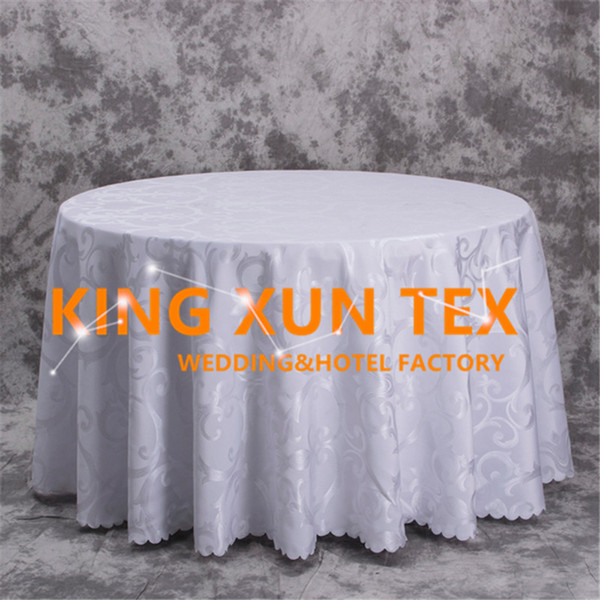 New Design Round Jacquard Damask Table Cloth Cheap Tablecloth For Wedding And Event Decoation Free Shipping