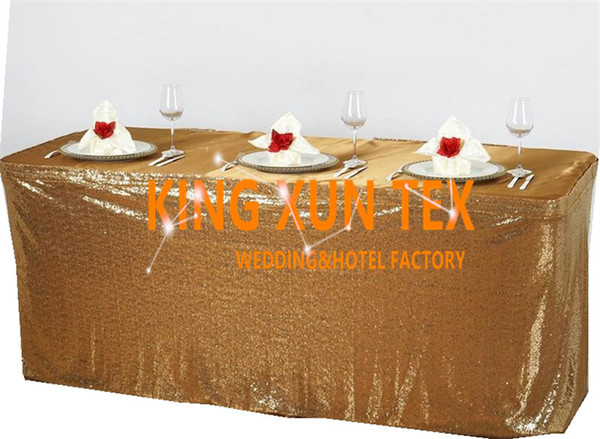 Cheap Price Sequin Fabric Table Skirt \ Table Cloth Skirting For Wedding And Event Decoration Free Shipping