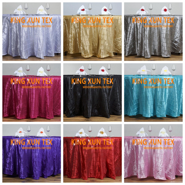 Nice Looking Pintuck Taffeta Table Cloth \ Cheap Wedding Table Cloth For Event Party Decoration Free Shipping