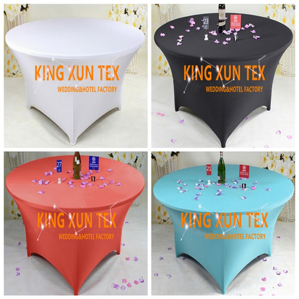 Wholesale Price Round Lycra Spandex Table Cover \ Cheap Wedding Table Cloth For Event And Party Decoration