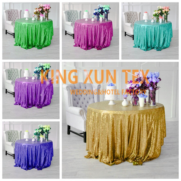 Wholesale Price Sequin Table Cloth For Party And Event Decoration \ Cheap Wedding Tablecloth Door to Door Shipping