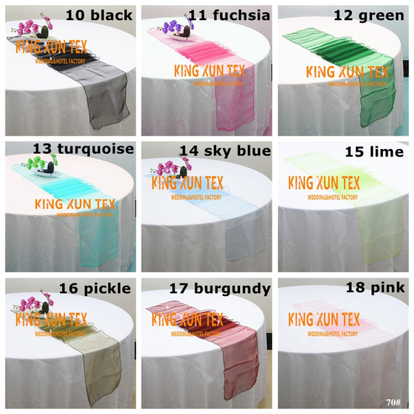 30pcs Sold Organza Table Runner Fit On Table Cloth For Wedding And Event Decoration Free Shipping