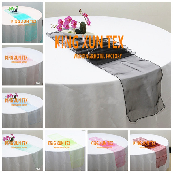 Factory Price Organza Table Runner Fit On Table Cloth For Wedding And Event Decoration Free Shipping