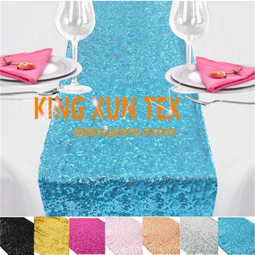 Nice Looking Sequin Table Runner Fit On Table Cloth For Wedding & Event Decoration Free To Door Shipping