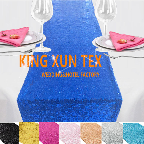 Cheap Price Sequin Table Runner Fit On Table Cloth For Wedding & Event Decoration Free To Door Shipping