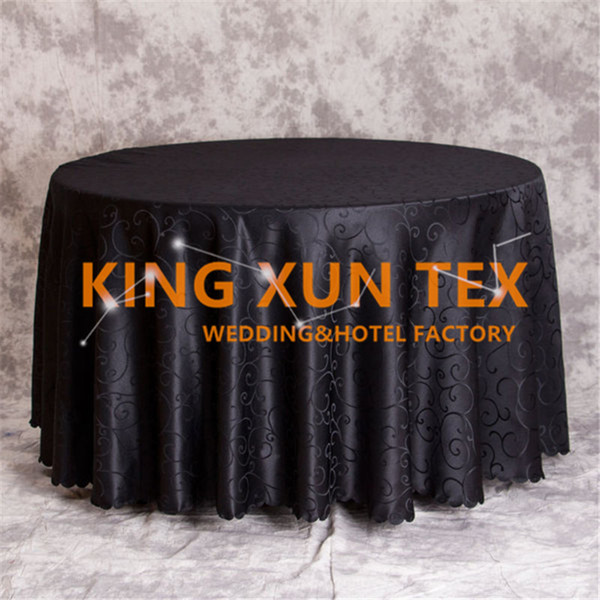 Hot Sale Round Jacquard Damask Table Cloth Cheap Tablecloth For Wedding And Event Decoation Free Shipping