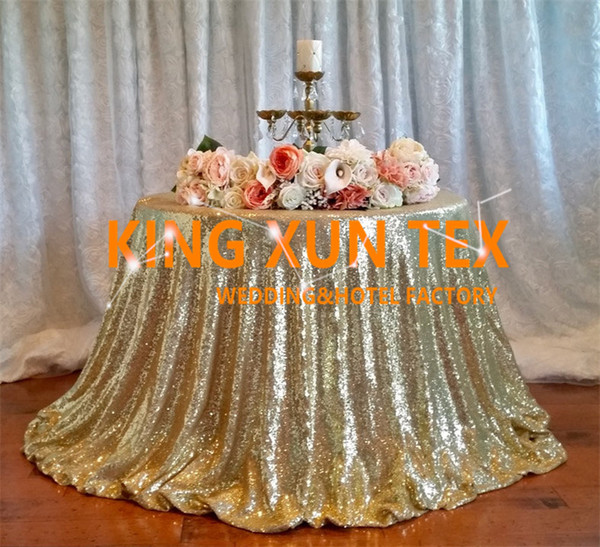 Wholesale Price Sequin Table Cloth \ Cheap Wedding Tablecloth For Wedding And Event Decoration Free To Door Shipping