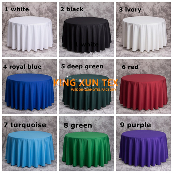 200GSM High Thick Round Plain Poly Table Cloth \ Cheap Tablecloth For Wedding And Event Decoration Free Shipping