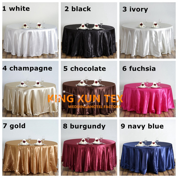 Cheap Price Satin Table Cloth \ Cheap Wedding Tablecloth For Event Party Decoration Free To Door Shipping