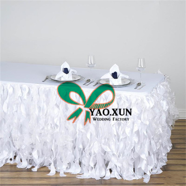 Beautiful Wicker Taffeta Table Skirt \ Table Cloth Skirting For Wedding Decoration