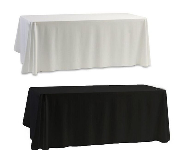 Wholesale White Black Table Cloth Table Cover for Banquet Wedding Party Decor 145x145cm