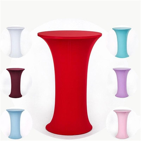 Hotel Wedding Elastic Table Cover Fashion Table Cloth Banquet Brief Design Spandex Cocktail Bar Sleeve Many Colors 38py5 ZZ