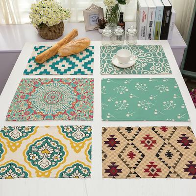 Placemat Table Cloth Geometric Pattern Cutlery Mat Kitchen Printed Placemat Home Party Table Decor Dining Mat Gift YFA143